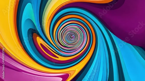 Colorful Swirling Patterns in an Abstract Design with Vibrant Hues