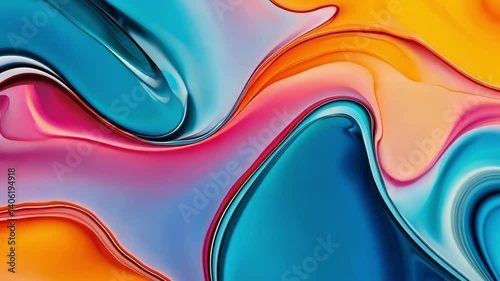 Abstract Colorful Swirl Patterns in Vibrant Fluid Design Style