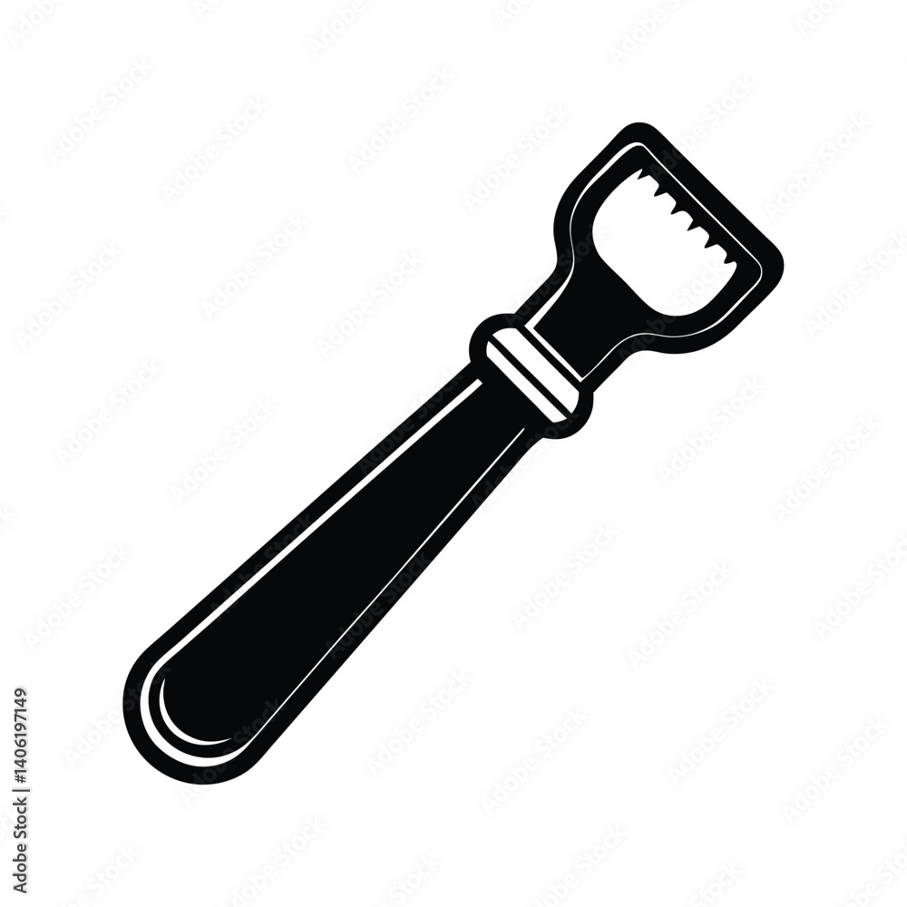 Isolated Bottle Opener on White Background