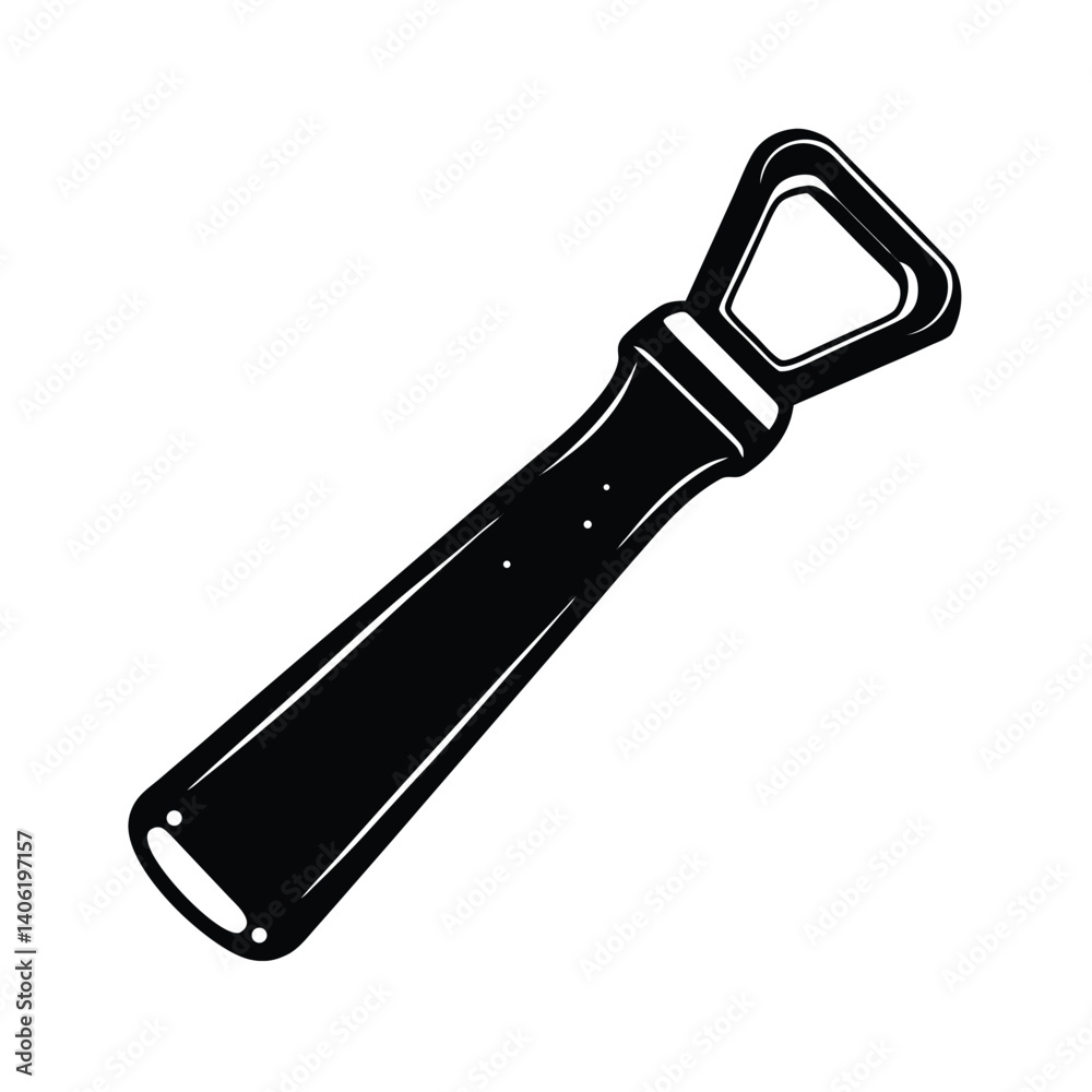 Isolated Bottle Opener on White Background Isolated Bottle Opener on White Background