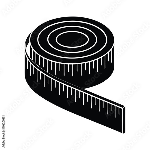 Isolated Measuring Tape on White Background
