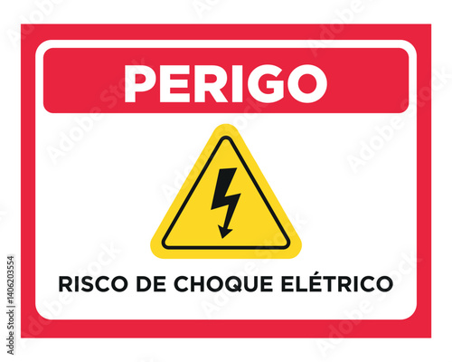 Danger, risk of electric shock, , Company signboard vector - Informational Sign Vector – Clean and Professional Corporate 