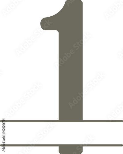 split number 1 monogram