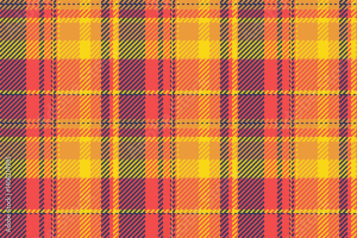 Vibrant orange and yellow plaid pattern.  Perfect for textile designs, autumnal themes, or adding a pop of color to your projects.