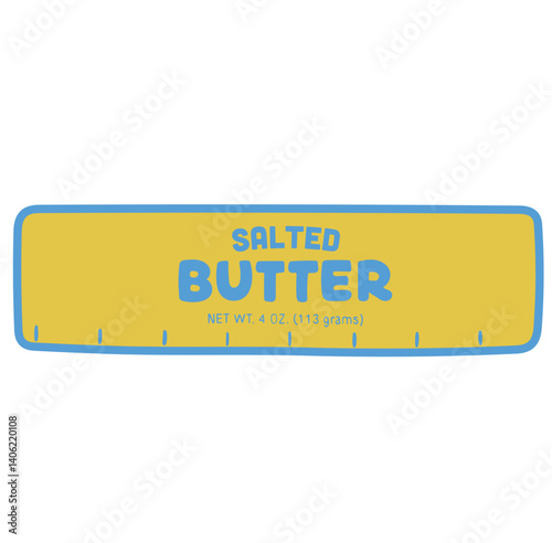 Illustrated stick of butter