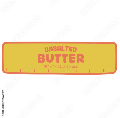 Illustration stick of butter