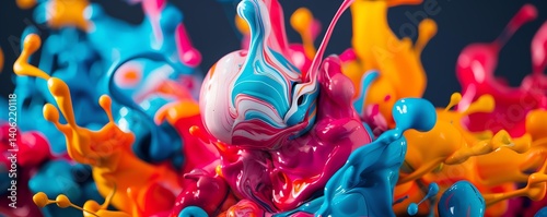 Artistic concept of creativity in action, innovation, creation