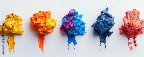 Artistic concept of creativity in action, innovation, creation