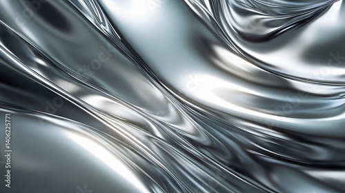 23. A sleek metallic texture with reflective highlights