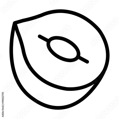 hazelnut Line Icon