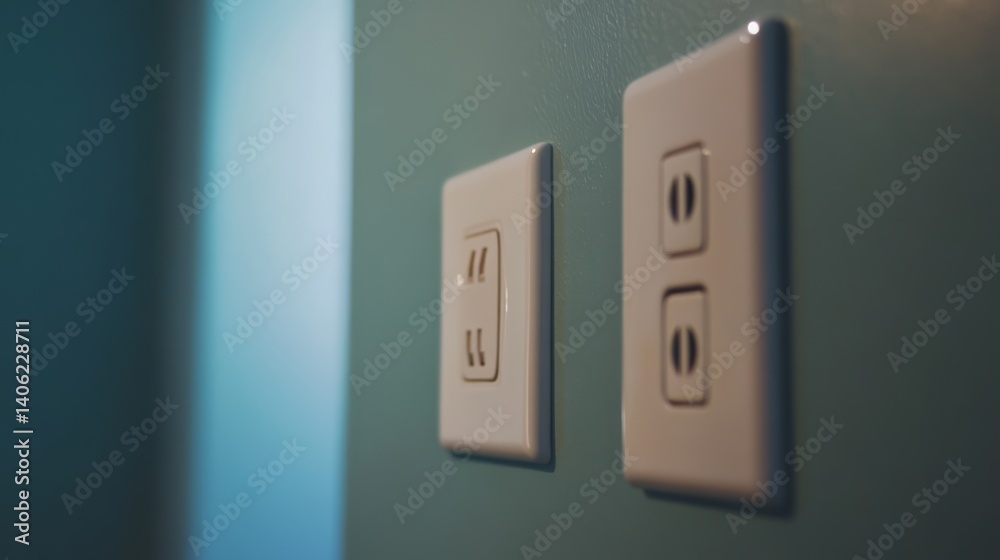 Electrician installing electrical outlets in a kitchen. Featuring electrical installation and home improvement Electrician installing electrical outlets in a kitchen. Featuring electrical installation and home improvement