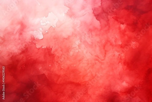 Hand painted abstract red watercolor background