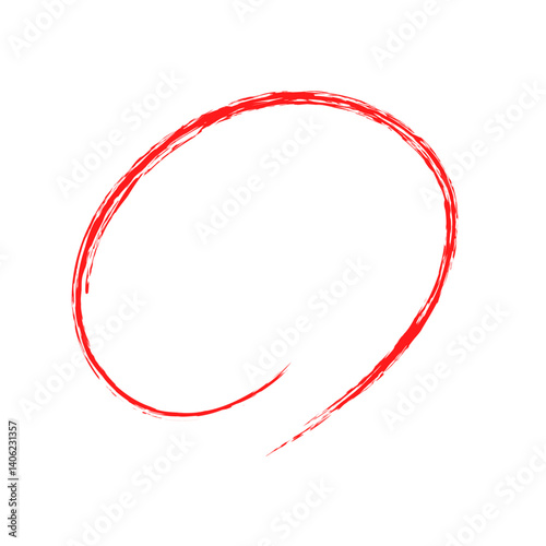 手描きの赤い丸のアイコン
