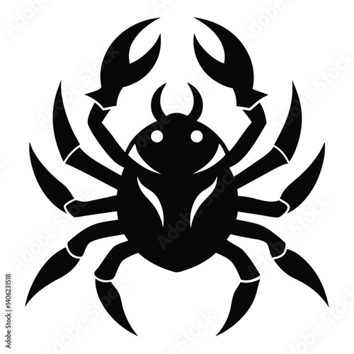 Crab Vector Illustration, Crustacean Marine Graphic