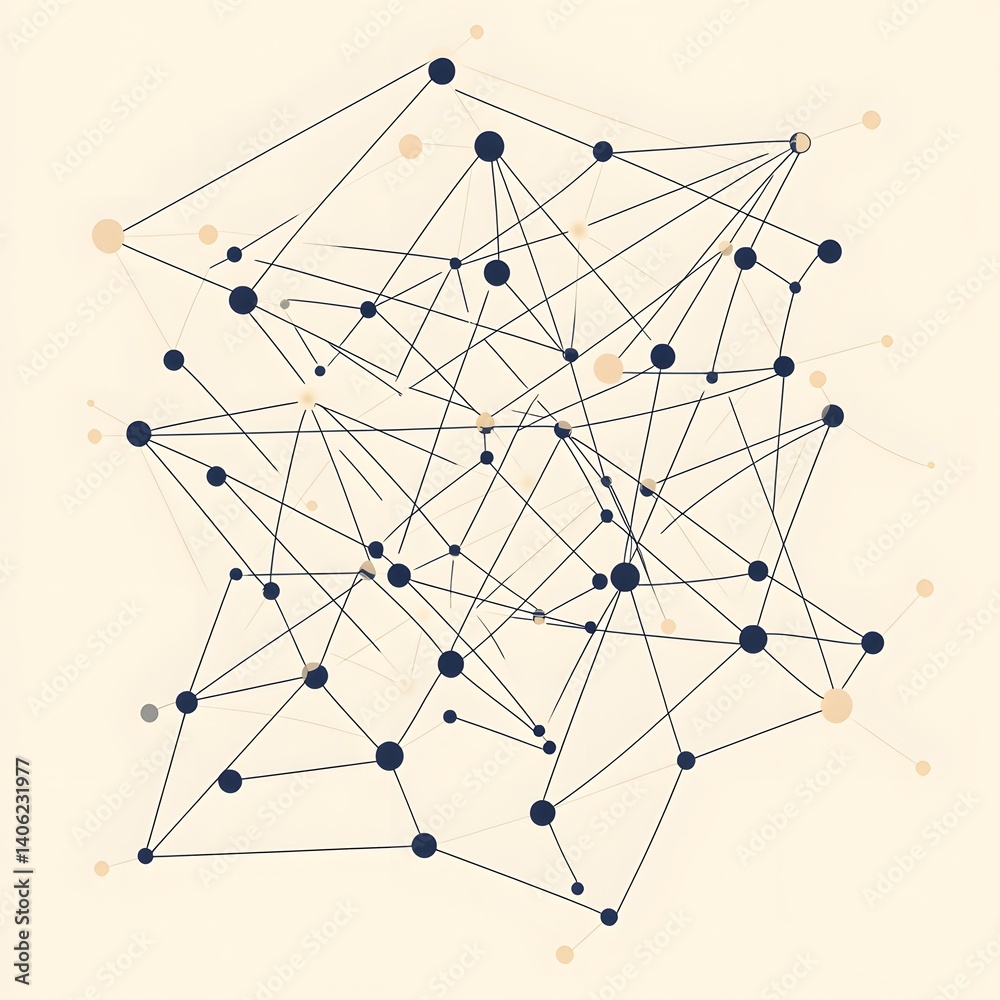 Abstract network diagram on light background Abstract network diagram on light background