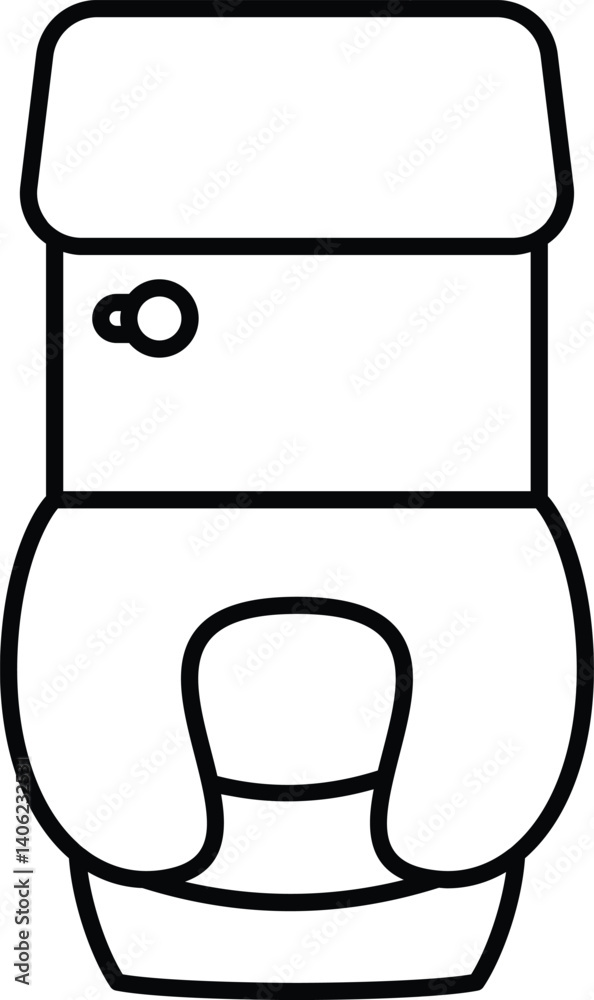 Black and white toilet icon design for signage Black and white toilet icon design for signage
