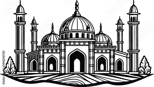 taj mahal silhouette