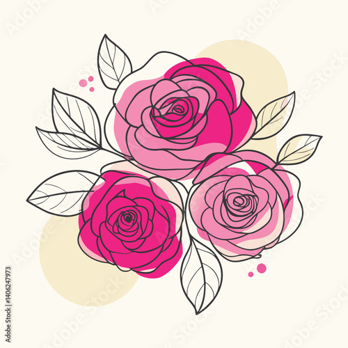 Wallpaper Mural bouquet of roses Torontodigital.ca