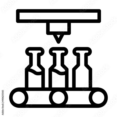 filling process Line Icon