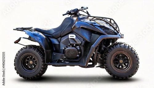 ATV Quad bike, All-Terrain vehicle, isolated on white background with clipping path  photo