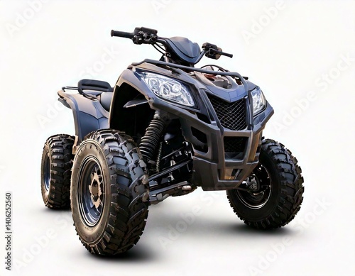 ATV Quad bike, All-Terrain vehicle, isolated on white background with clipping path  photo