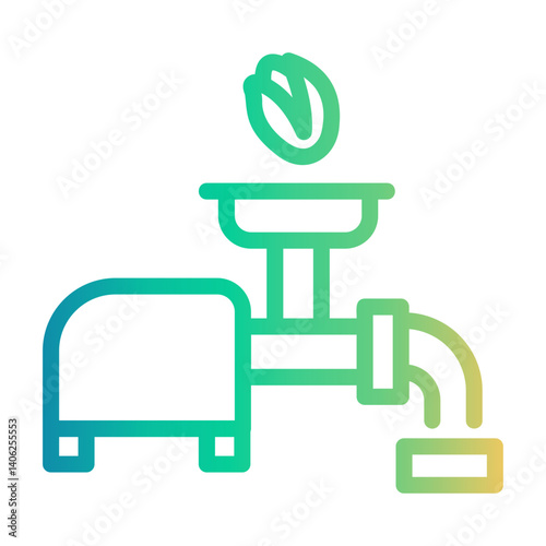 grinder machine Line Gradient Icon