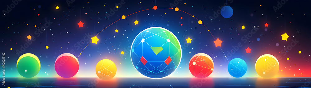 Naklejka premium Colorful 3D Egg Illustration