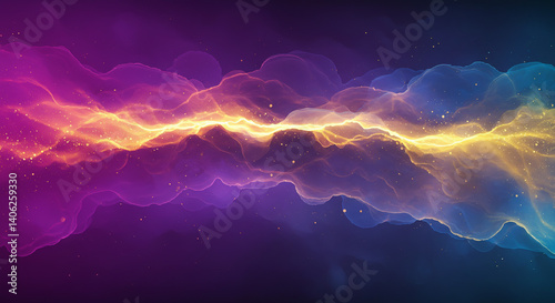 Abstract landscape of swirling colors