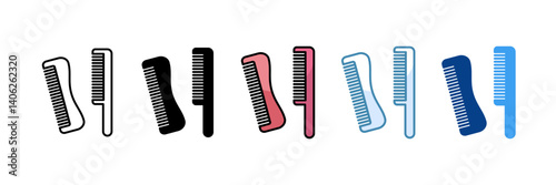 Comb Icon Set Multiple Style Collection