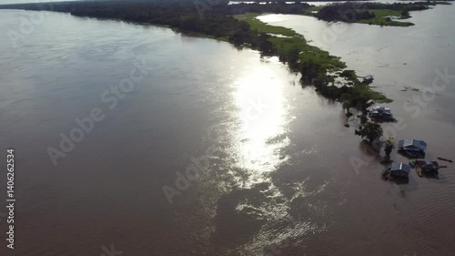 Aerial drone images of Leticia, Amazonas