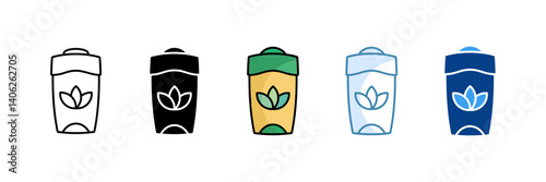 Deodorant Icon Set Multiple Style Collection