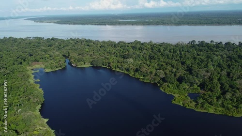 Aerial drone images of Leticia, Amazonas