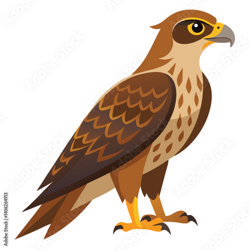 Hawk isolated on white background