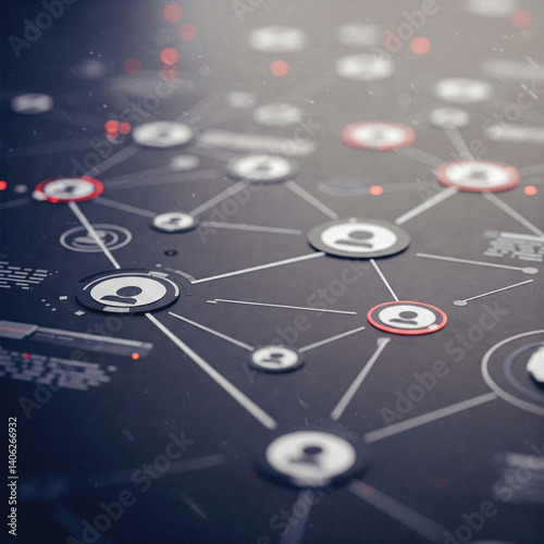 social network interface image concept in social network interface algorithm