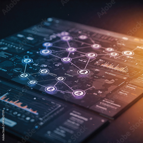 social network interface image concept in social network interface algorithm