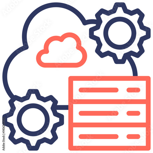 Hybrid Cloud Icon