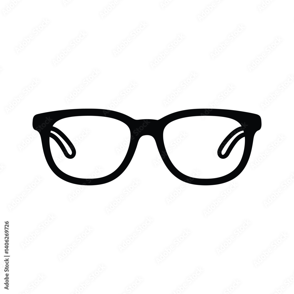 Fototapeta premium Isolated Black Eyeglasses Design on Transparent Background Element