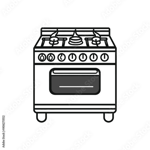 Isolated Kitchen Appliance with Simple Design on Transparent Background