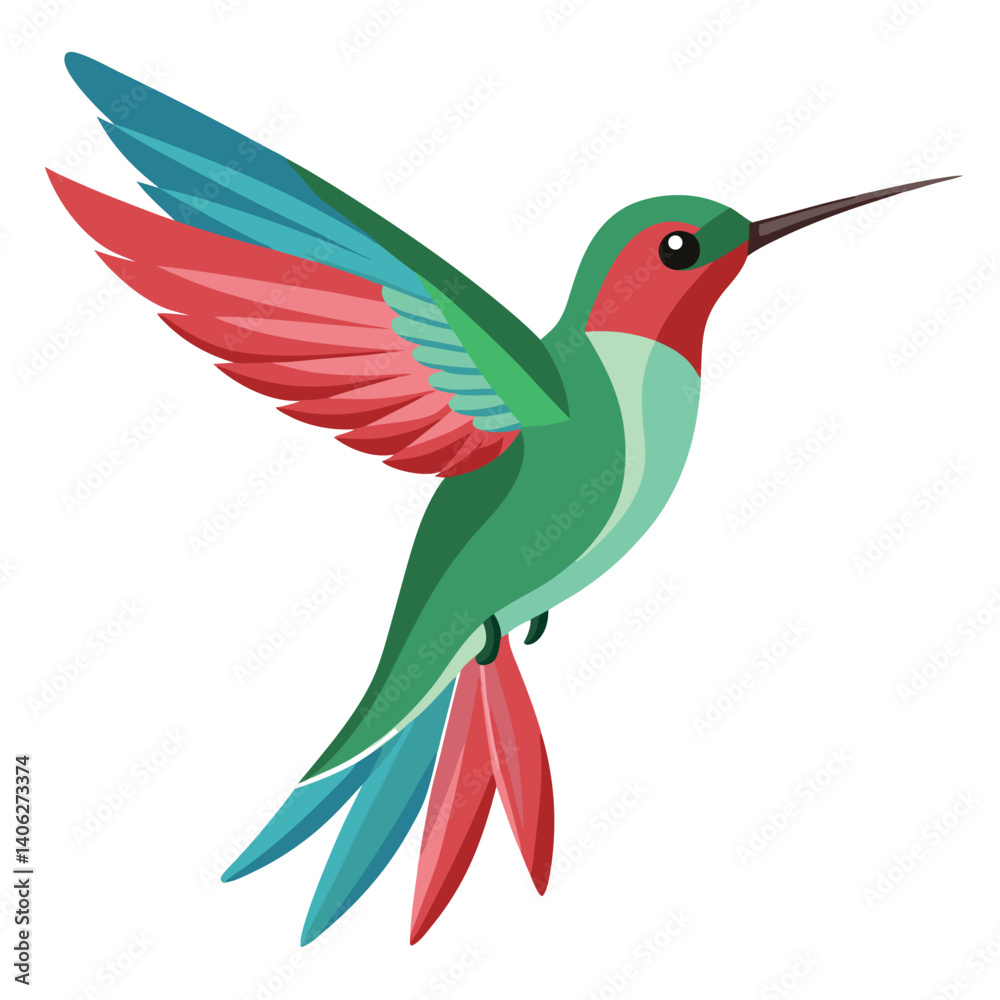 Obraz premium Hummingbird isolated on white background