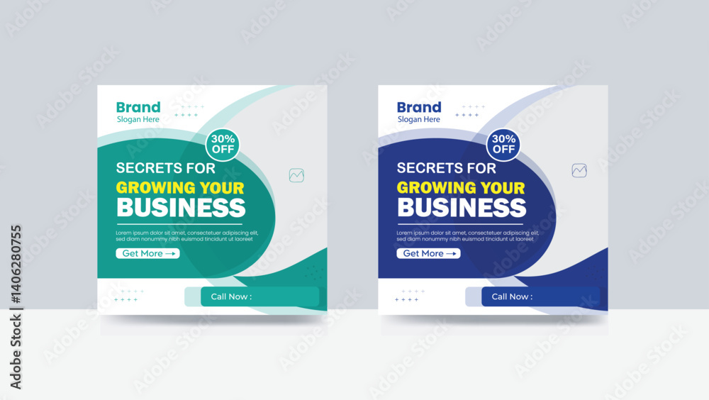 Obraz premium Business social media post banner cover Instagram post design template 