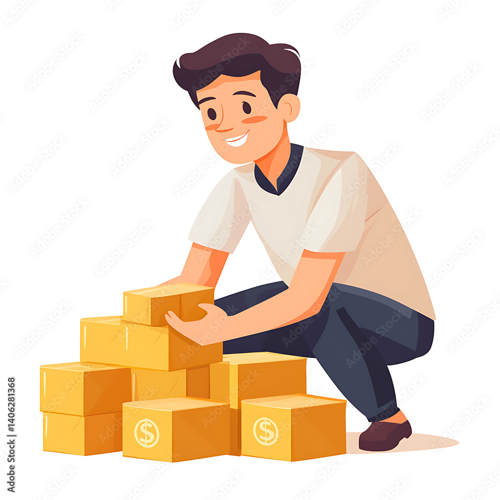 Online shopping, digital selling, ecommerce process, and customer experience through modern illustrated scenes on white background. Online shopping, digital selling, ecommerce process, and customer experience through modern illustrated scenes on white background.