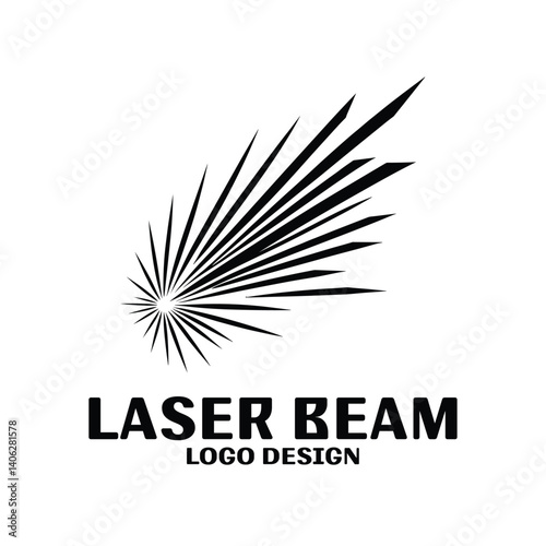 Schilderij op canvas Laser Beam Vector Logo Design