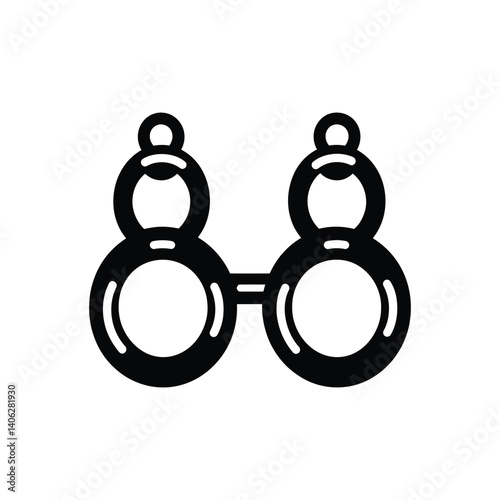 Unique Circular Object Outline Design with Transparent Background Shapes