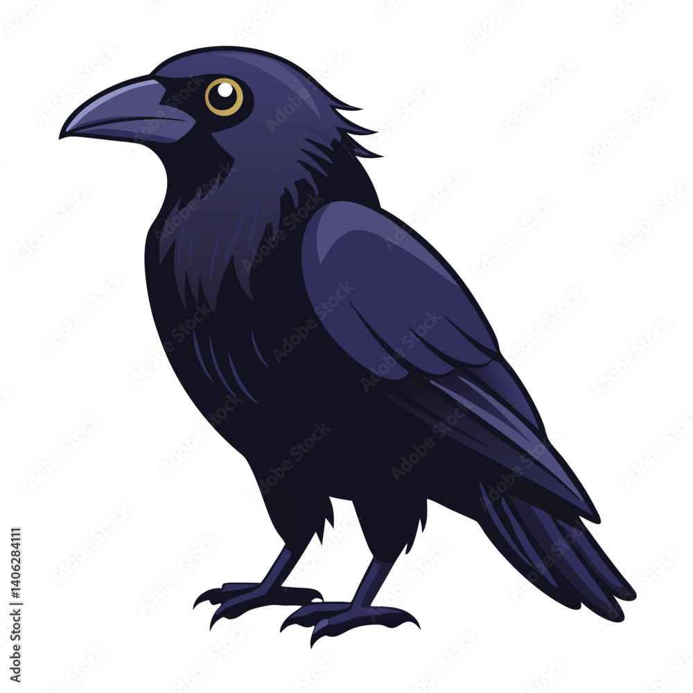 Obraz premium Raven isolated on white background