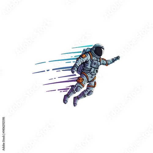 Astronaut in space illustration