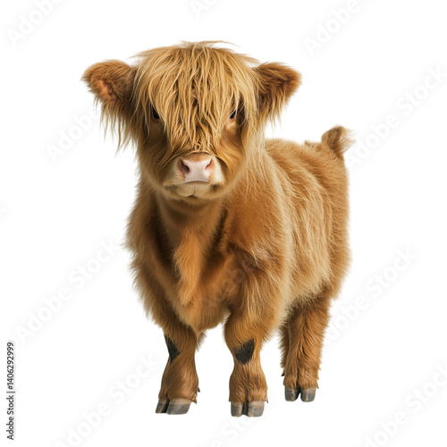 Highland Calf with Studio Shot.