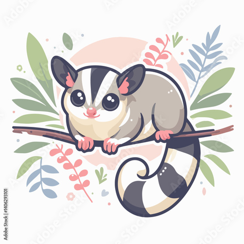 sugar glider vector illustration