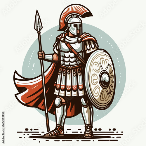 roman officer vector illustration