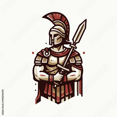 roman officer vector illustration