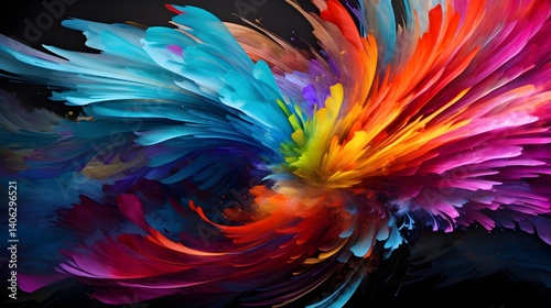 Artist's hands skillfully maneuvering a color-loaded brush,